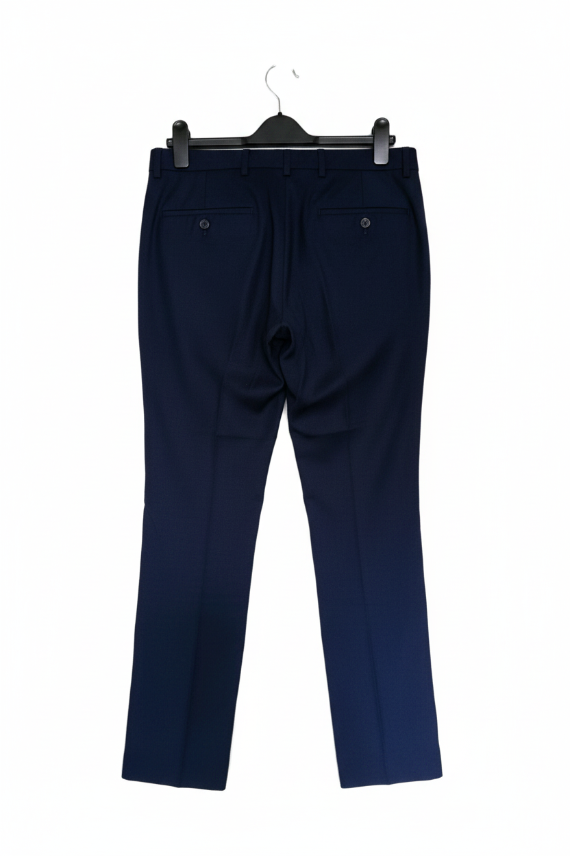 Refined navy trousers back