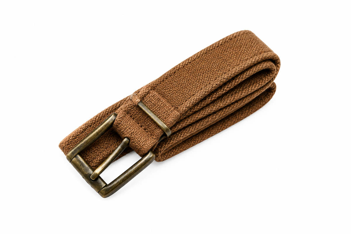Refined photo of the brown casual belt, neatly folded