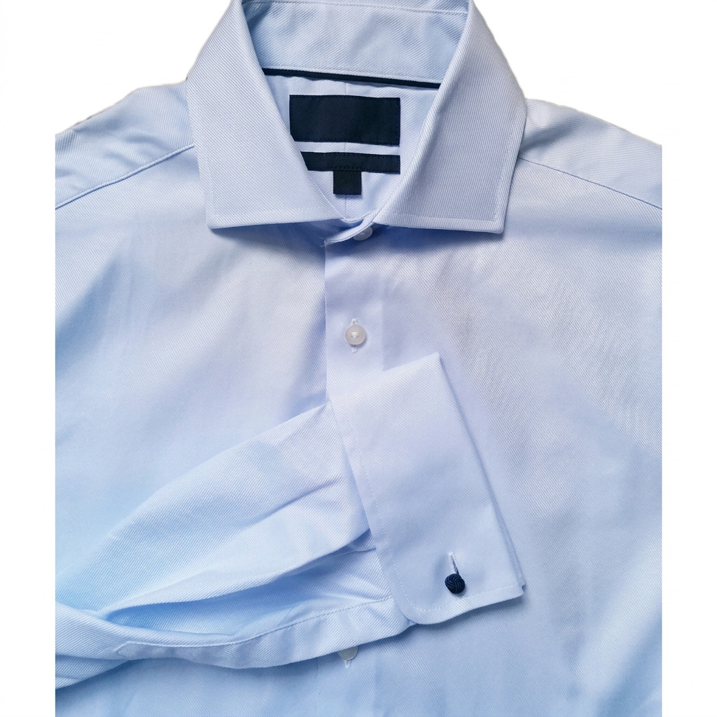 Refined shirt close-up with softened shadows