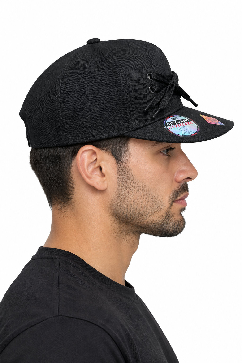 Revised side model view of the structured hat