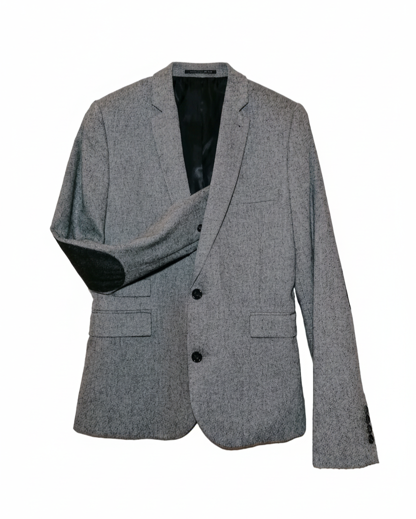 Men Burton grey slum fit blazer, small