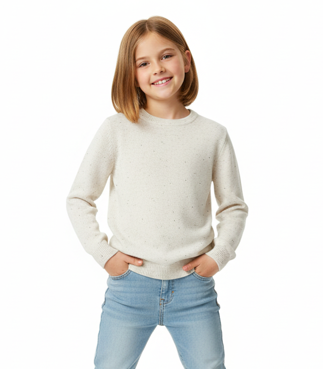 Girls H&M beige jumper 8-10 years