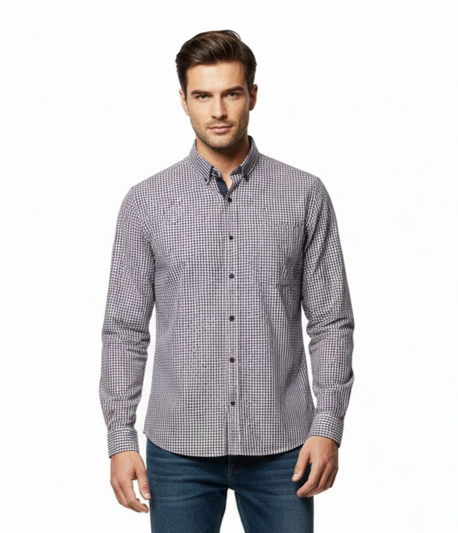 Men Next casual check shirt, medium