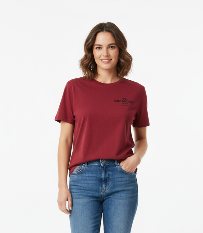 Ladies burgundy t-shirt, medium