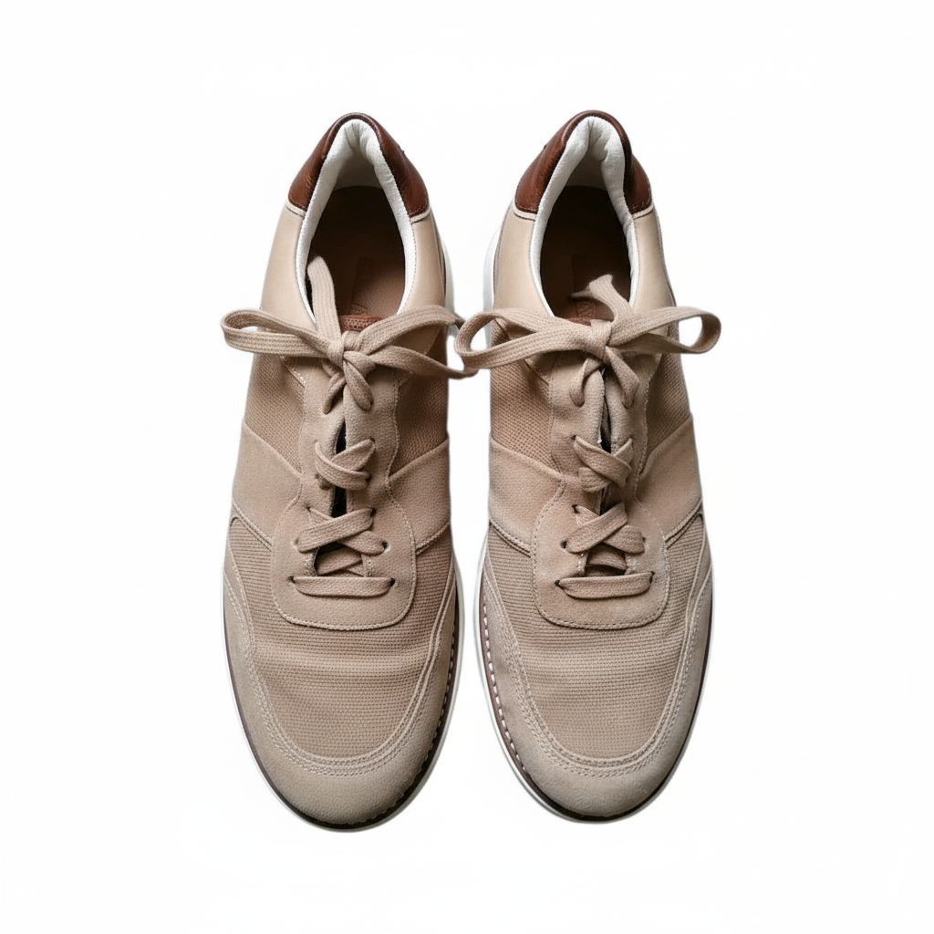 Stone Beige Trainers Top Down