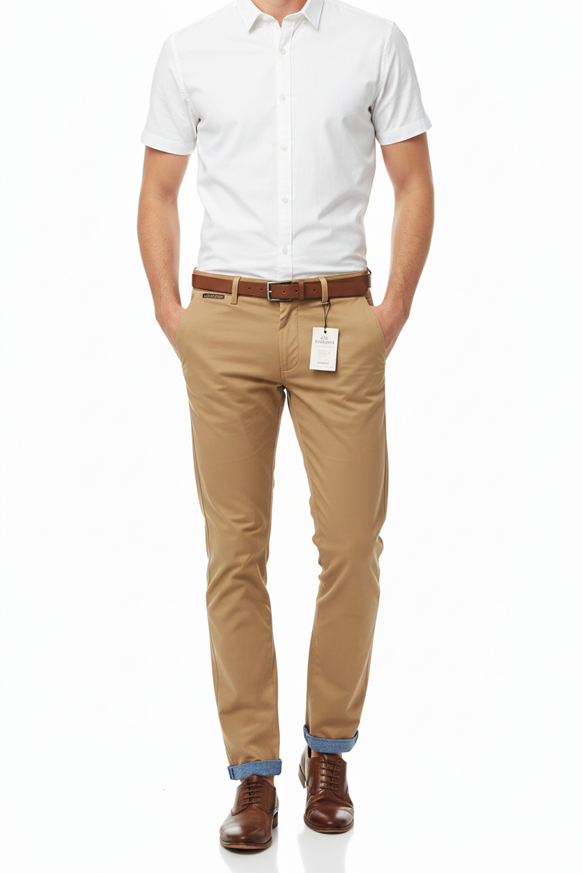 Tan Chinos - Hip Down