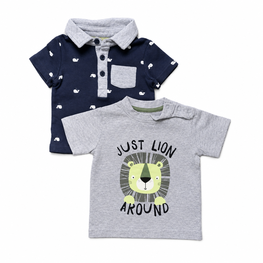 Whale polo and lion T-shirt
